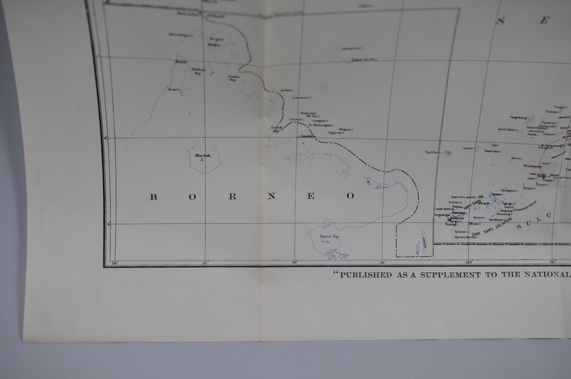 National Geographic Map of Philippines Aug 1905