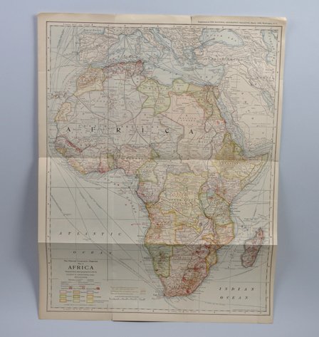 National Geographic Map of Africa 1909