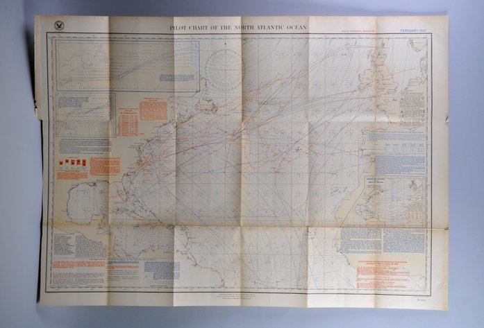 National Geographic Pilot Chart of the North Atlantic 1903
