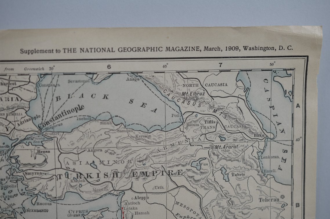 National Geographic Map of Africa 1909