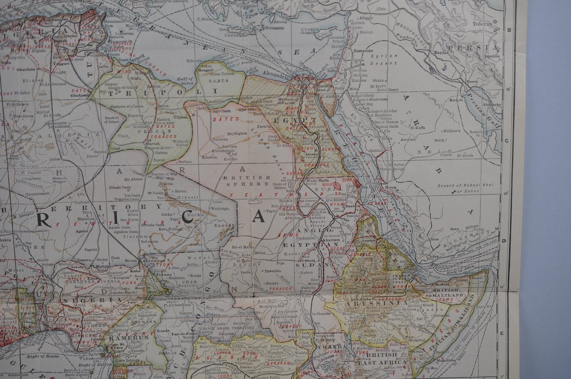 National Geographic Map of Africa 1909