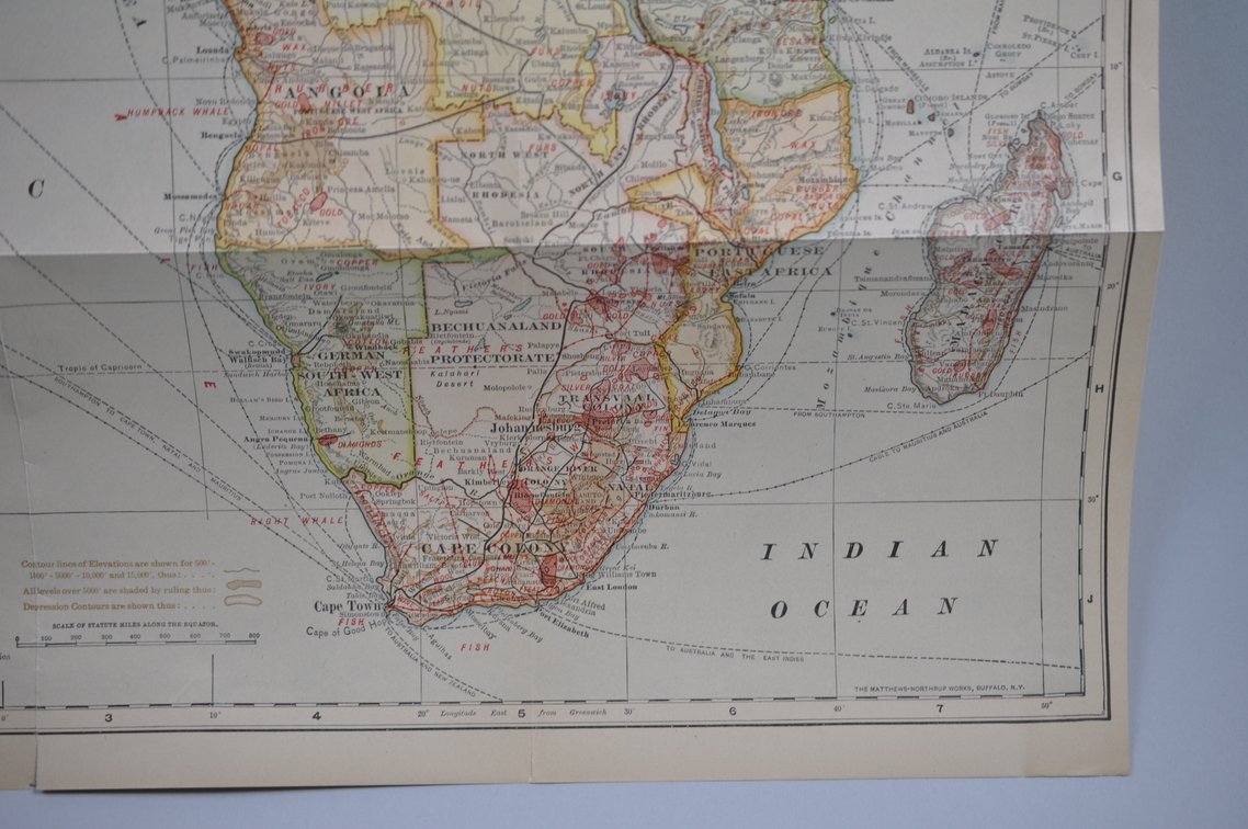 National Geographic Map of Africa 1909