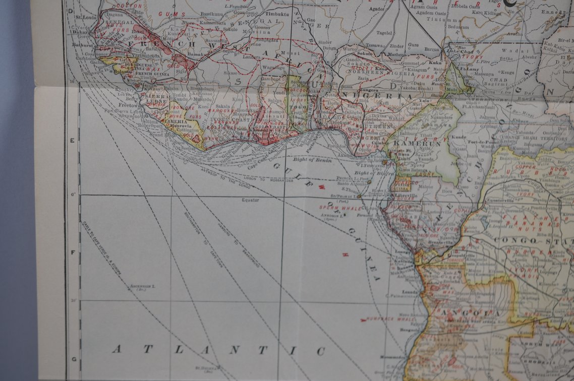 National Geographic Map of Africa 1909
