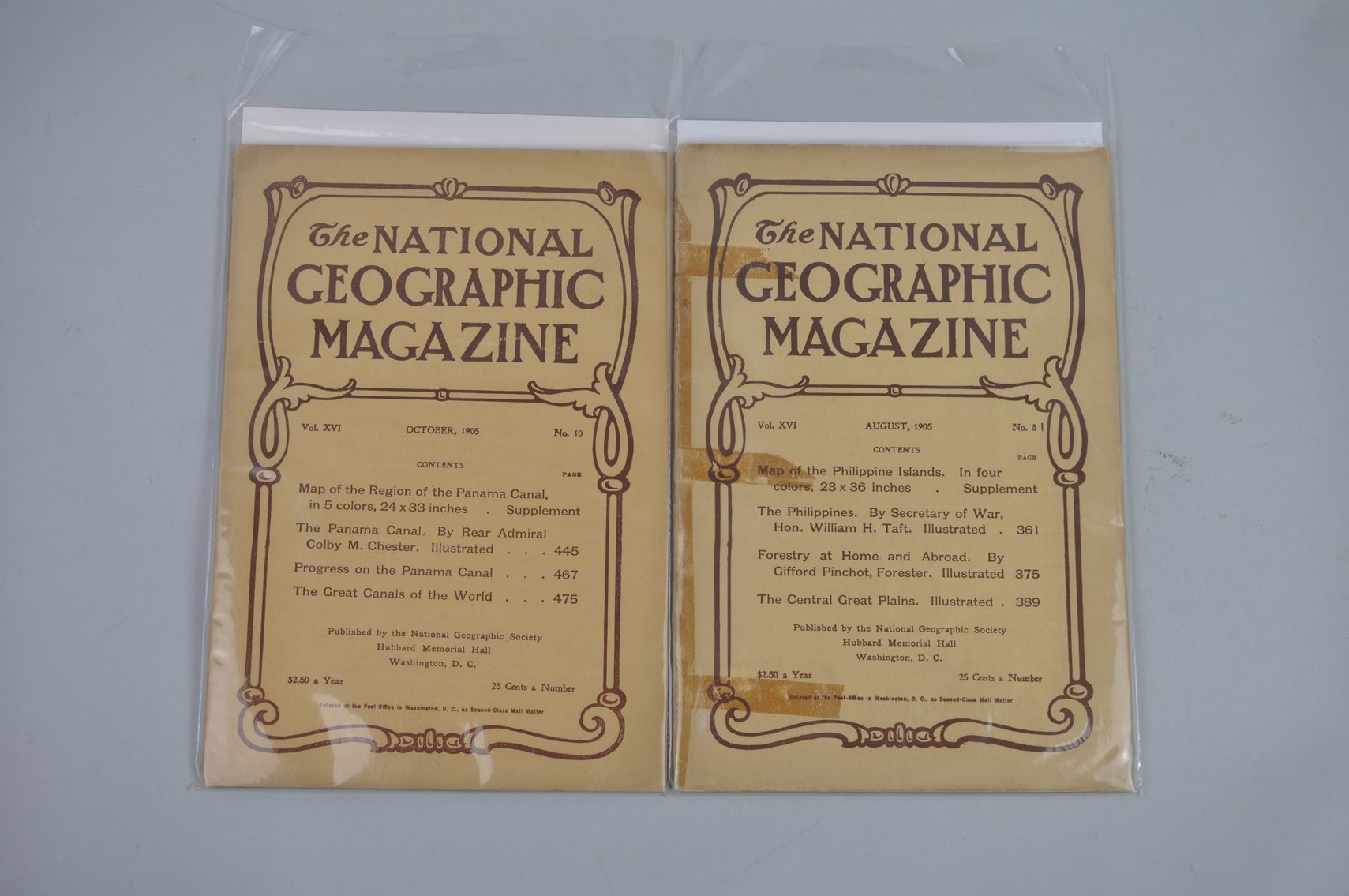 1905 August & October of National Geographics