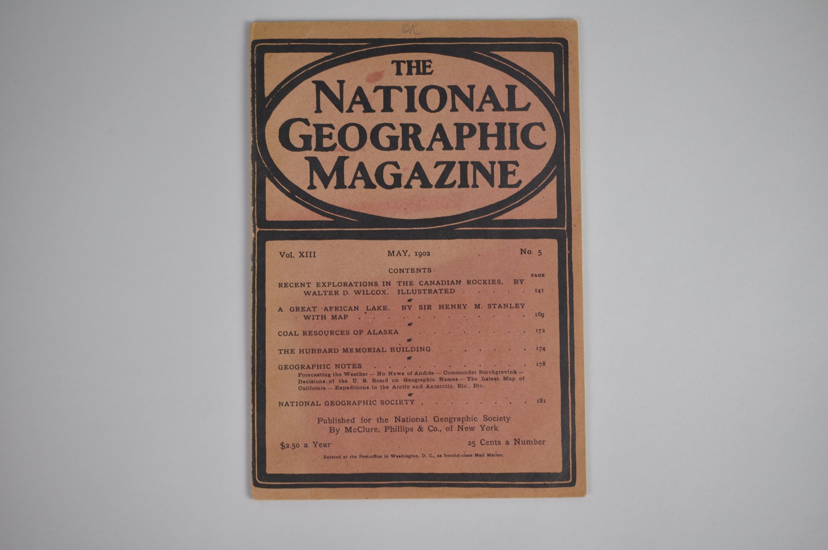 Vol. XIII No.5 – May 1902 National Geographic