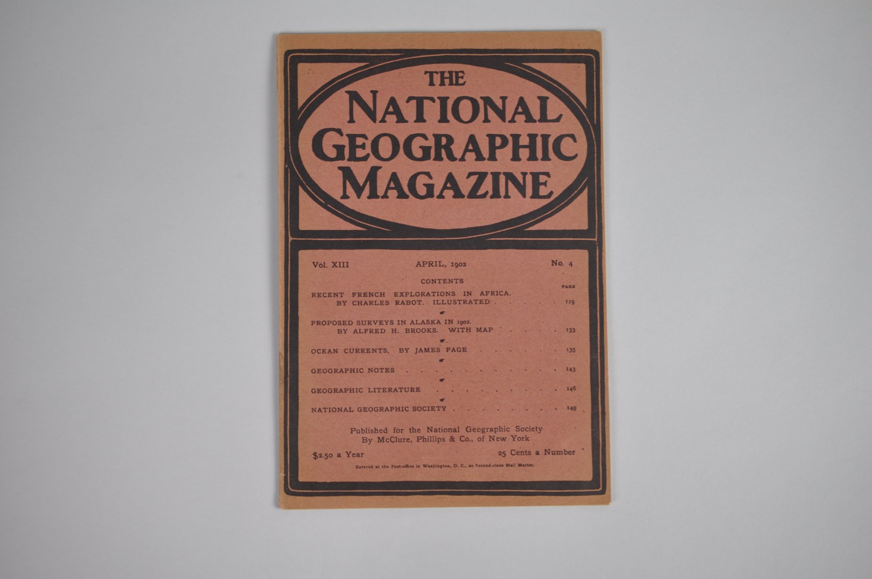 Vol. XIII No.4 – April 1902 National Geographic