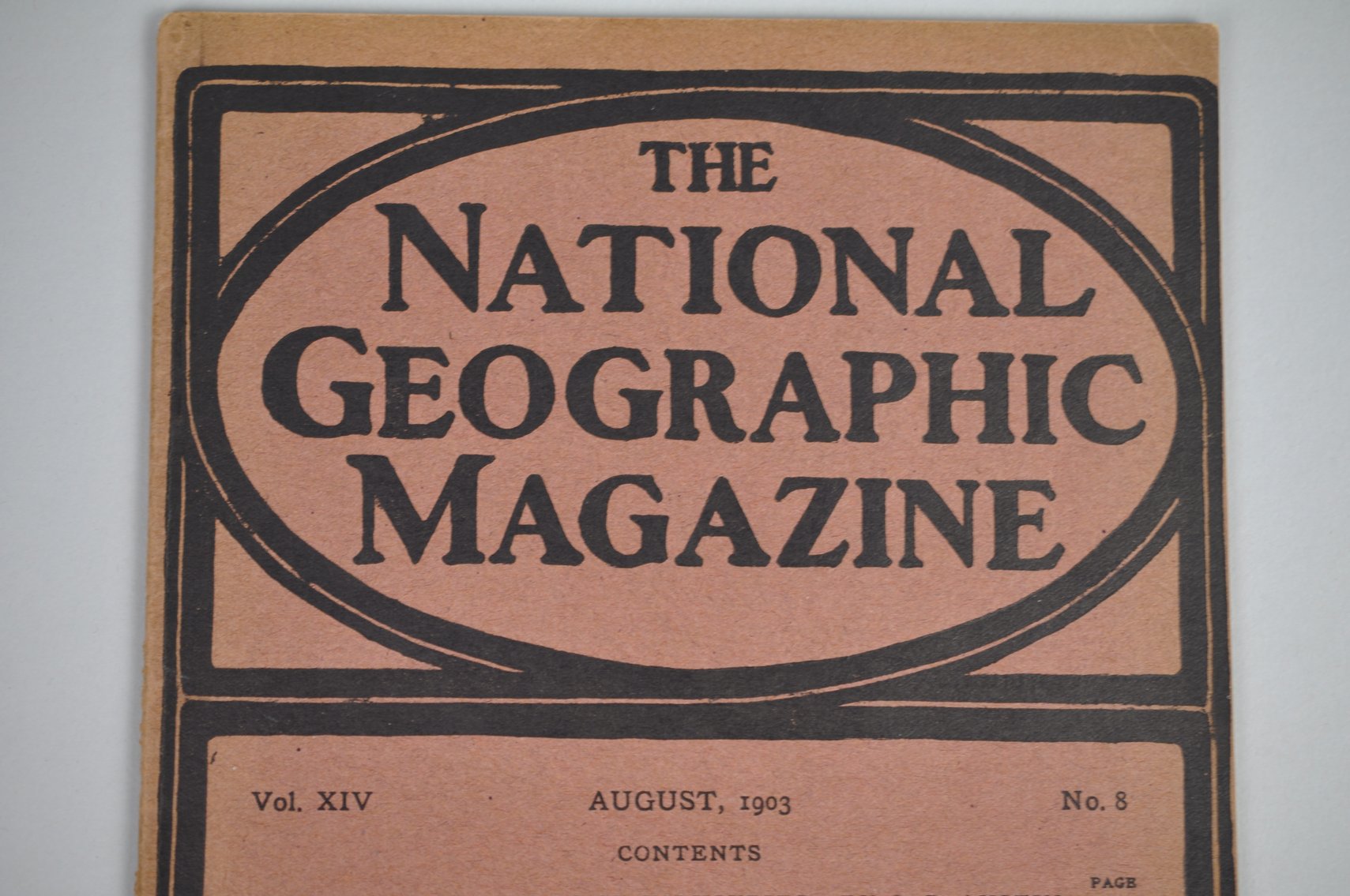 Vol. XIV No.8 – August 1903 National Geographic