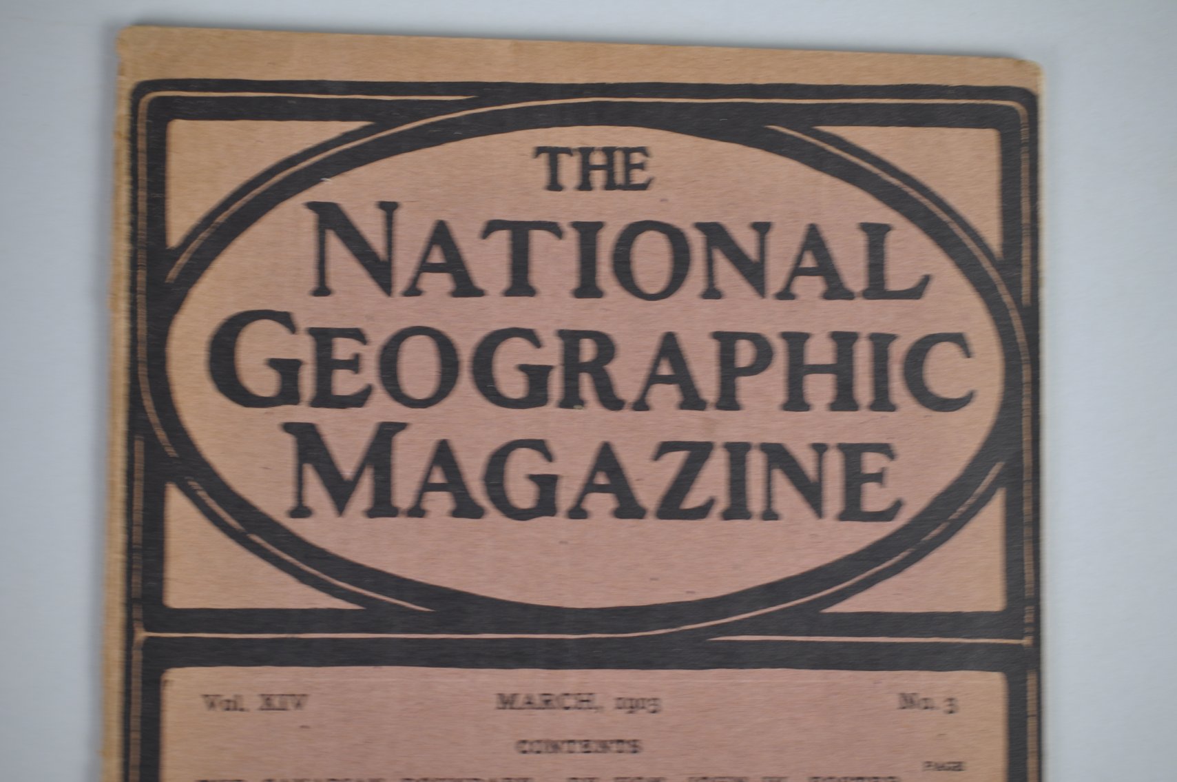 Vol. XIV No.3 – March 1903 National Geographic