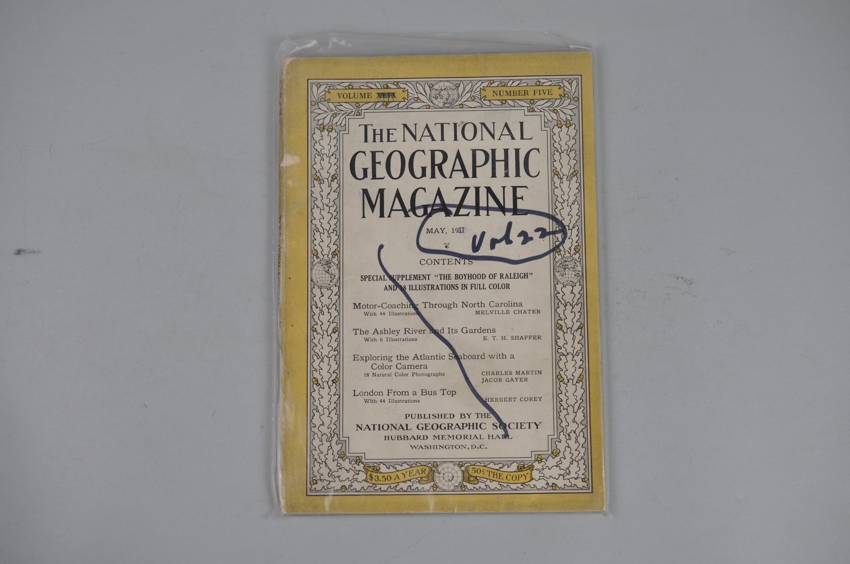 1911 January-May Nat Geo Magazines Vol XXII
