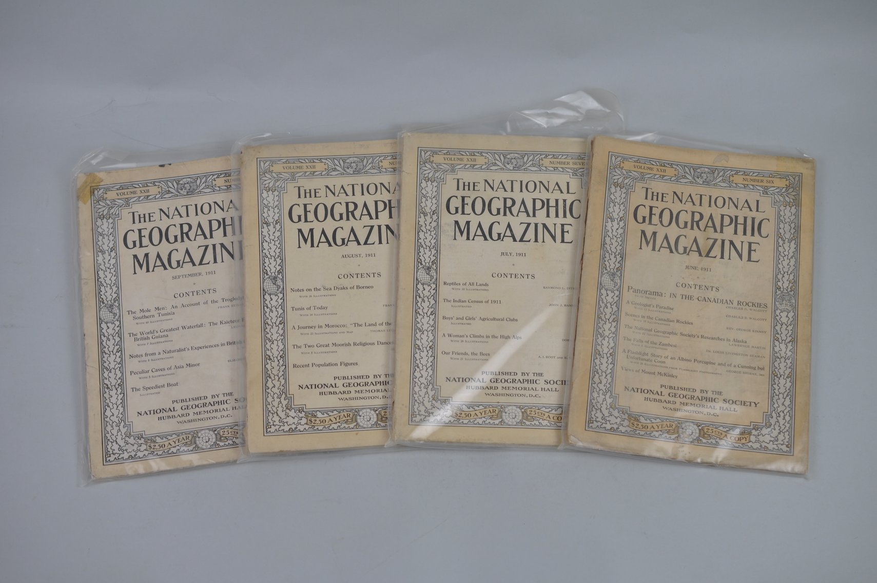 1911 June- September National Geographic Magazines
