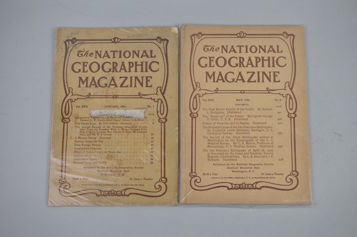 1906 January & May National Geographic Magazines