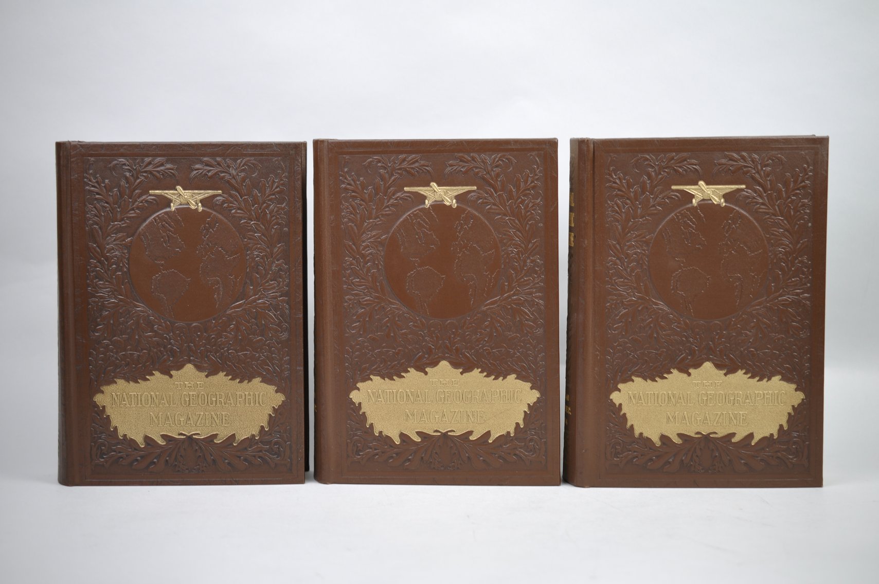 Vol. 43-47 National Geographic 1923-1925 Brown Leather Bound