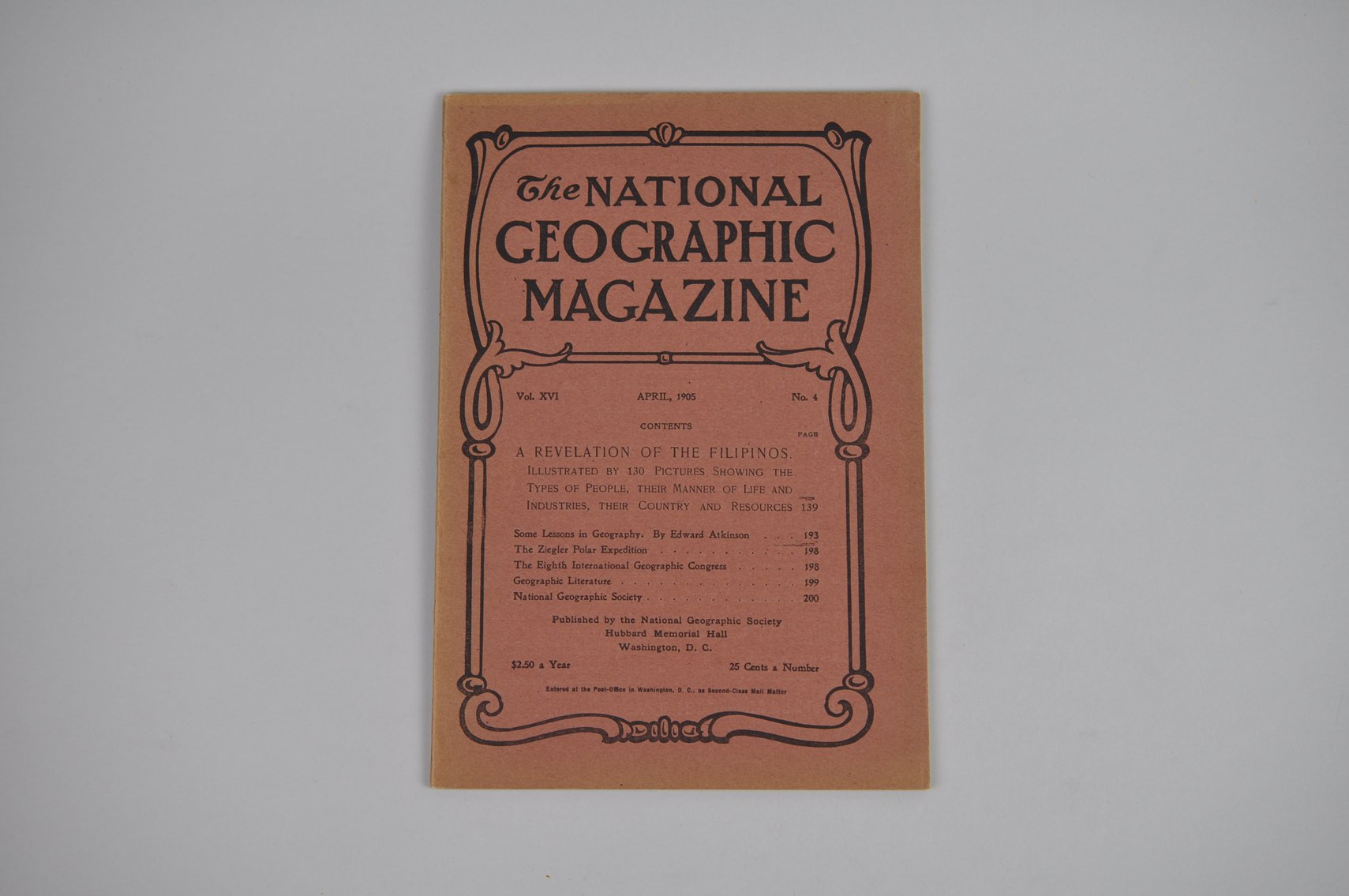 Vol. XVI No.4 – April 1905 National Geographic