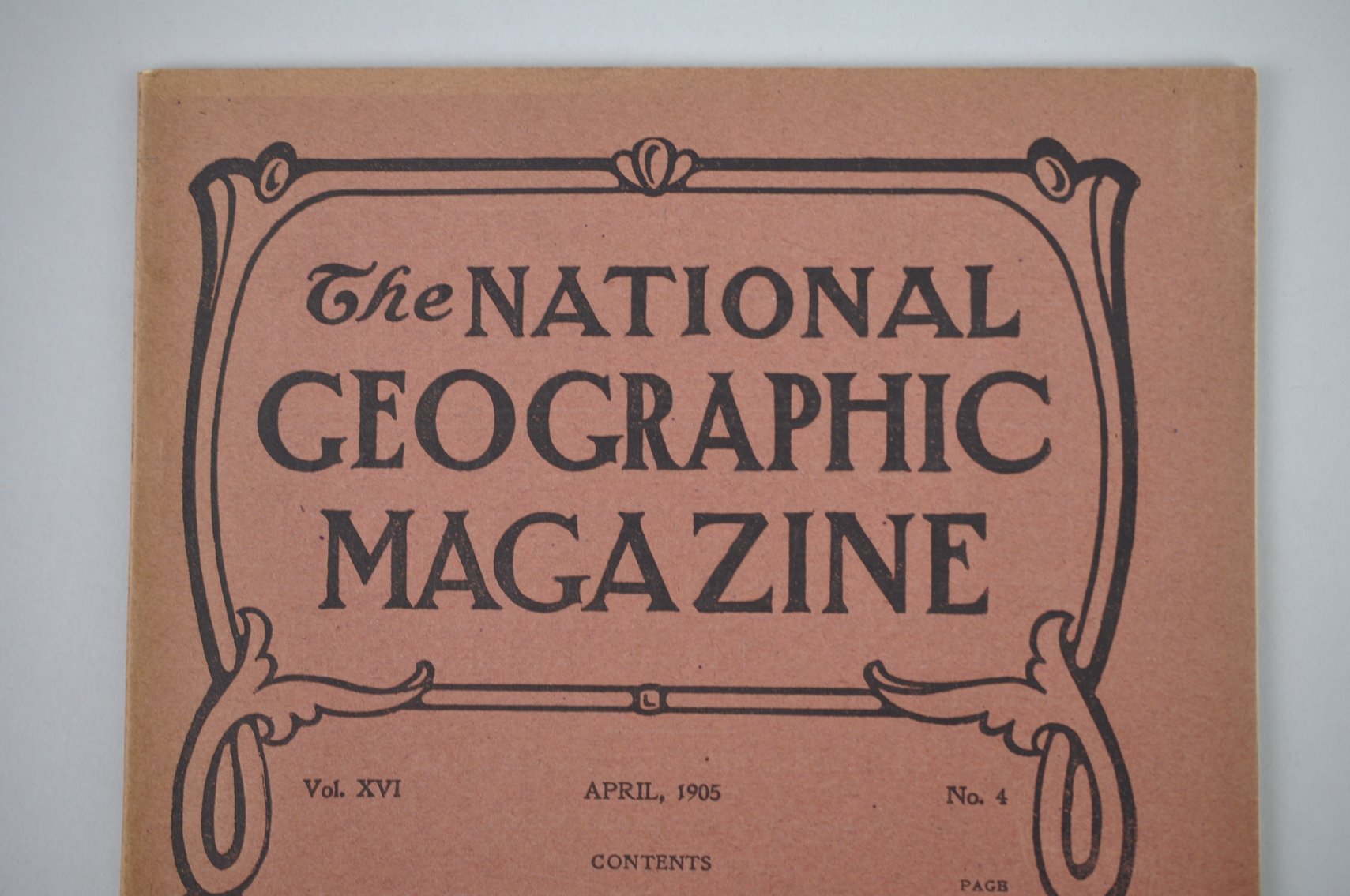 Vol. XVI No.4 – April 1905 National Geographic
