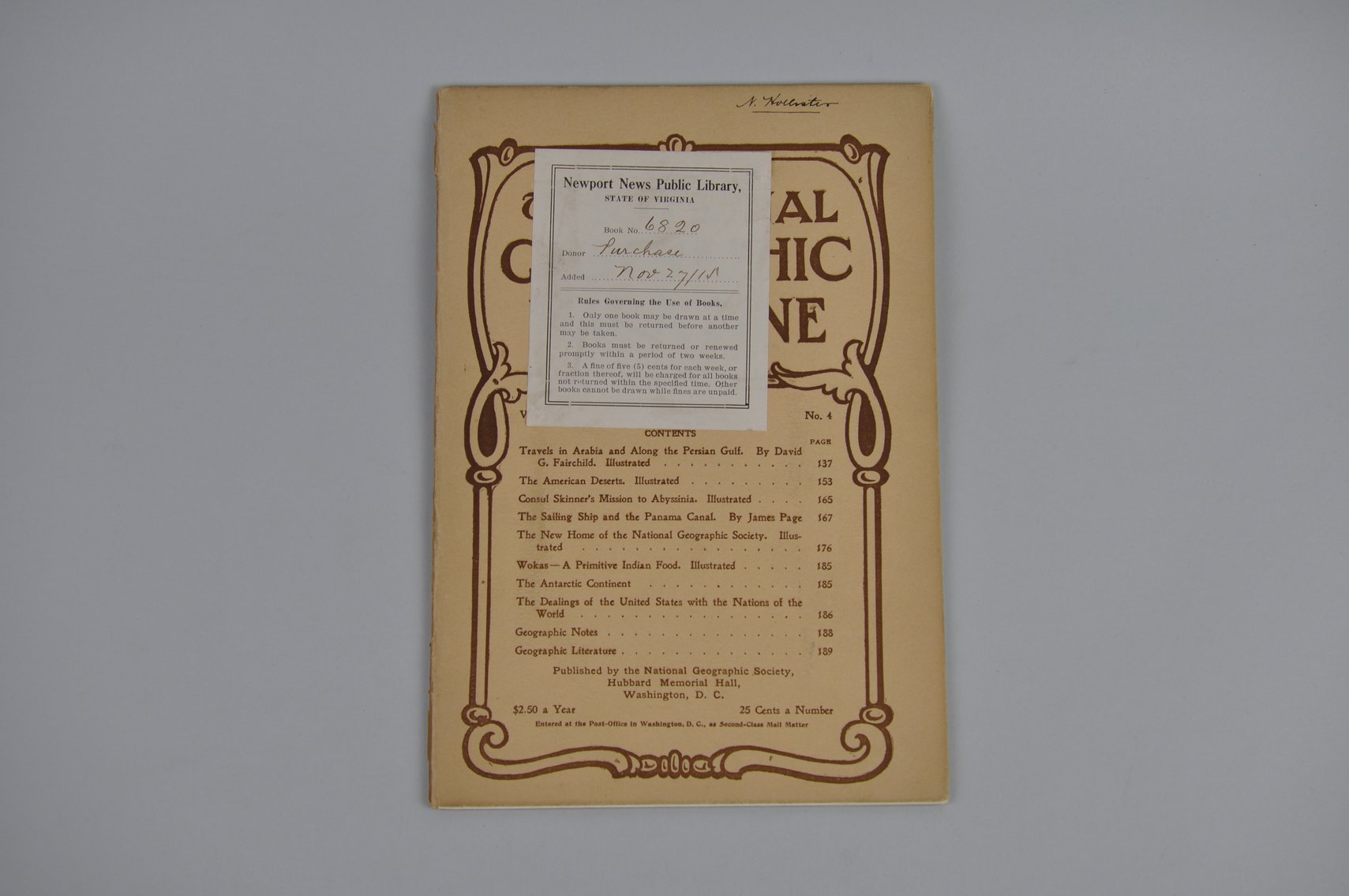 Vol. XV No.4 – April 1904 National Geographic