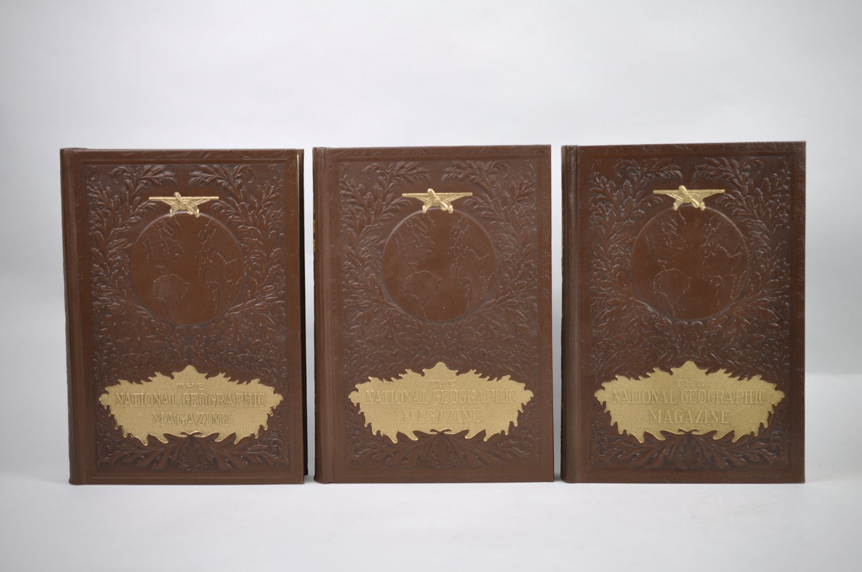 Vol. 31-36 National Geographic 1917-1919 Brown Leather Bound