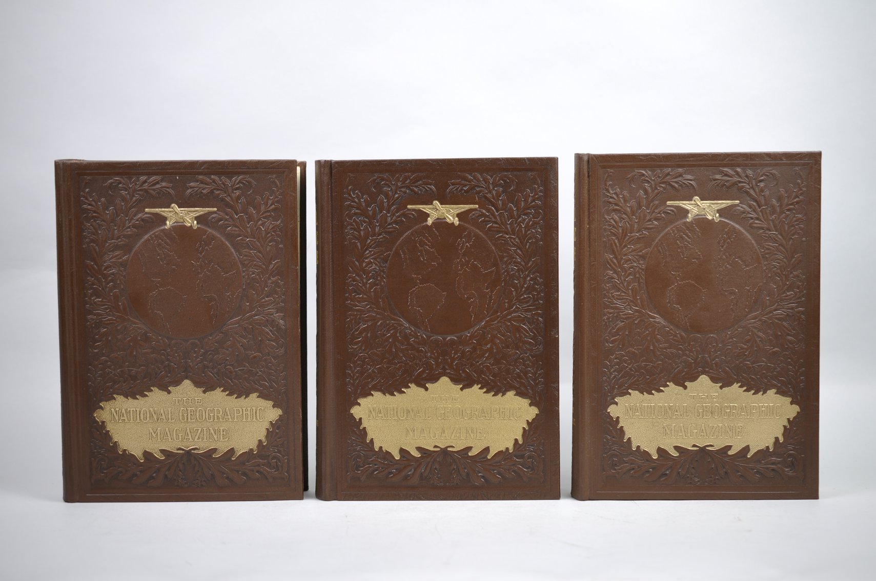 Vol. 31-36 National Geographic 1917-1919 Brown Leather Bound