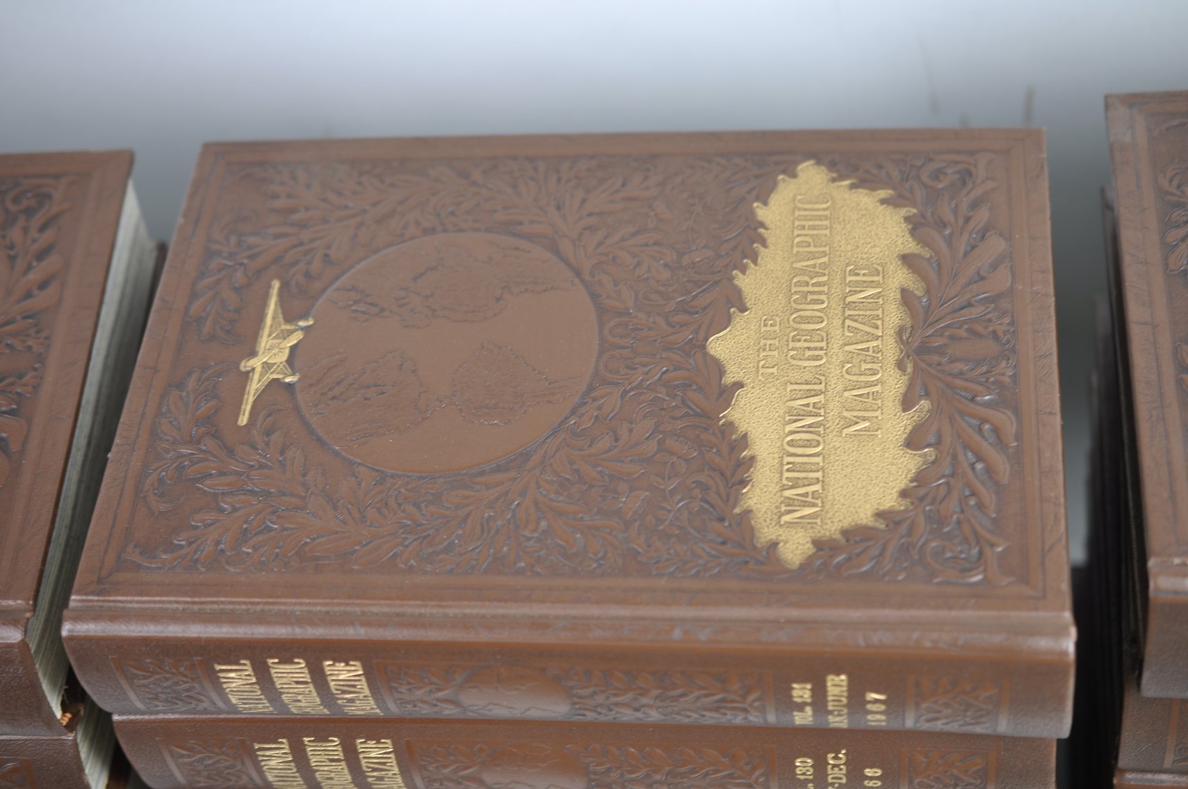 Vol. 119-136 National Geographic 1961-1969 Brown Leather Bound