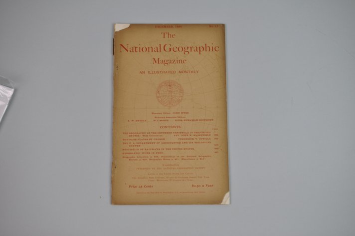 Vol. VII No. 12 – December 1896 National Geographic