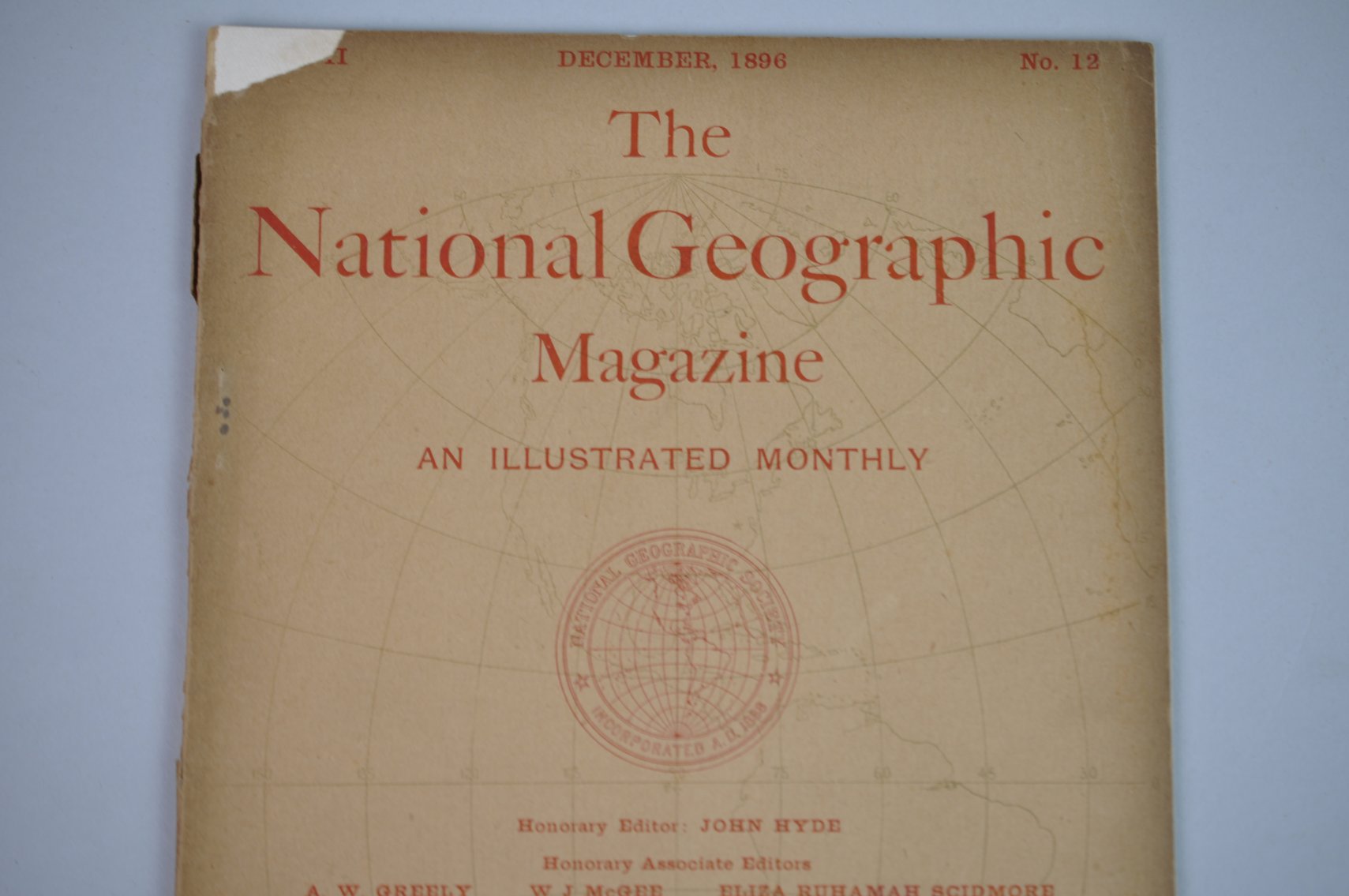 Vol. VII No. 12 – December 1896 National Geographic
