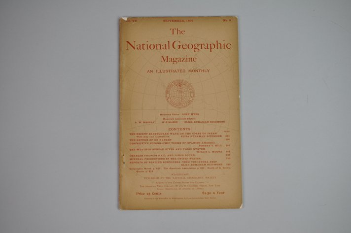 Vol. VII No. 9 – September 1896 National Geographic