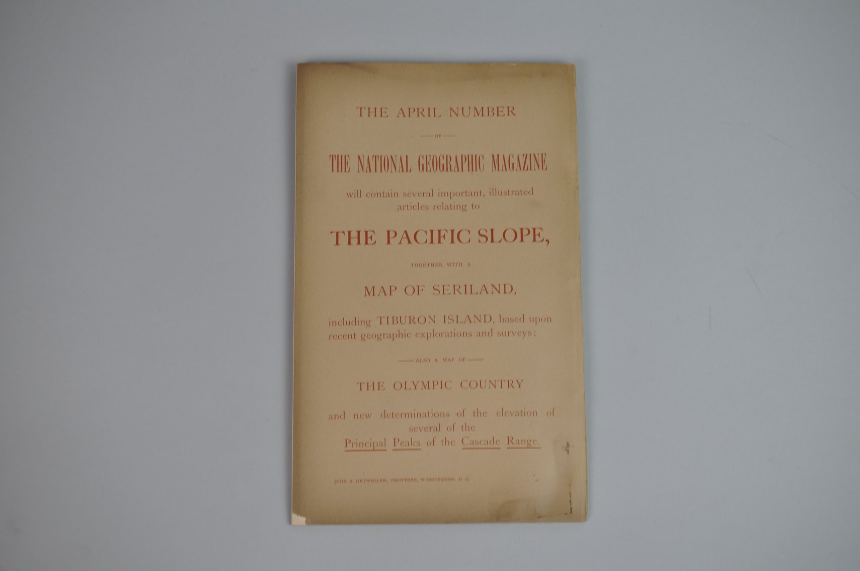 Vol. VII No. 3 – March 1896 National Geographic