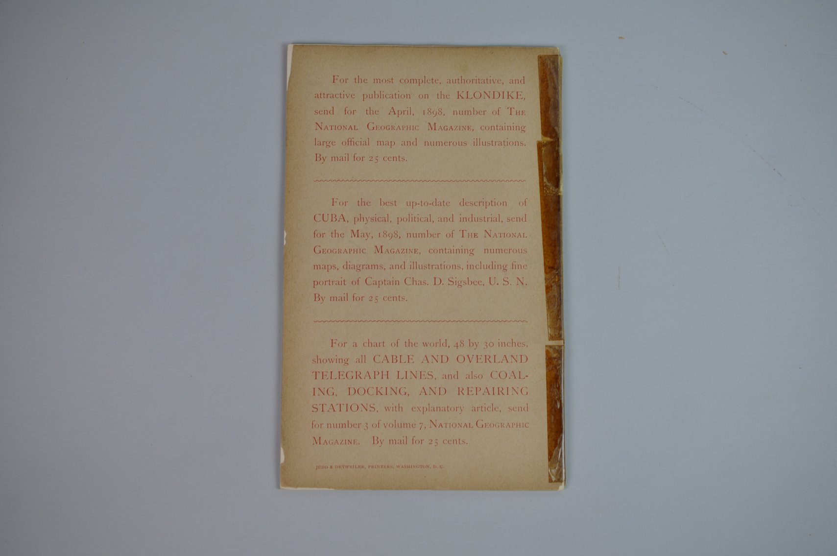 Vol. X No. 5 – May 1899 National Geographic