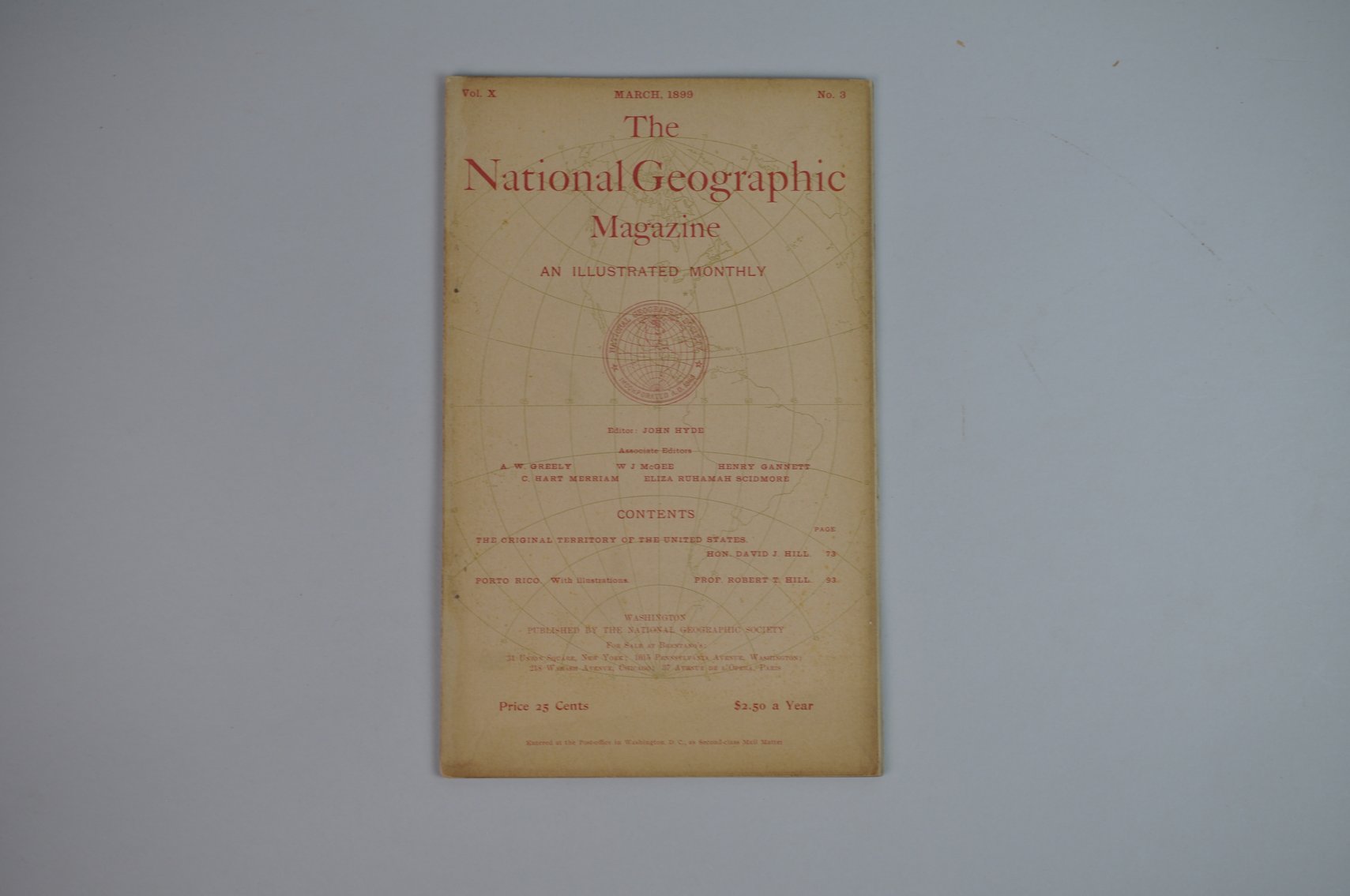 Vol. X No. 3 – March 1899 National Geographic
