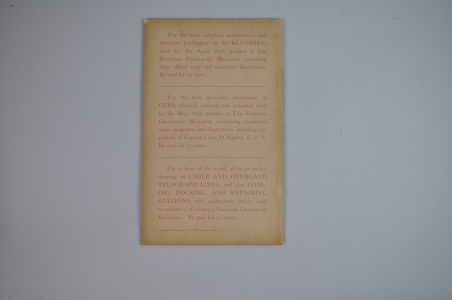Vol. X No. 3 – March 1899 National Geographic