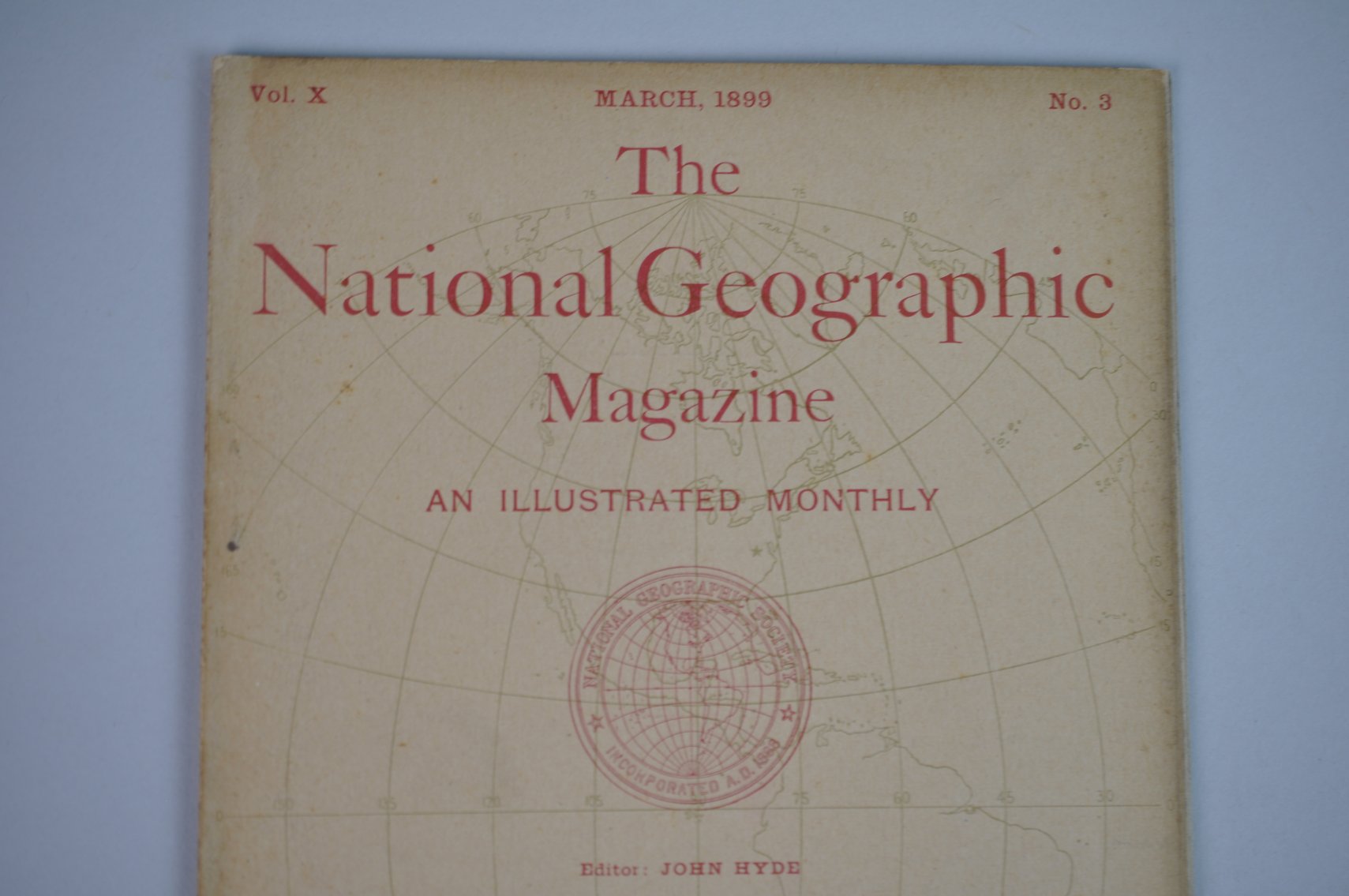 Vol. X No. 3 – March 1899 National Geographic