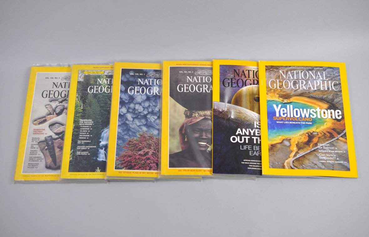 Boxes of National Geographics