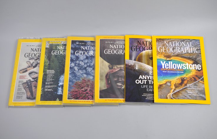 Boxes of National Geographics