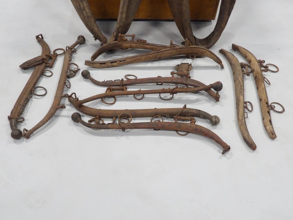 Horse Collar Harnesses, Hames, and Handmade Trunk