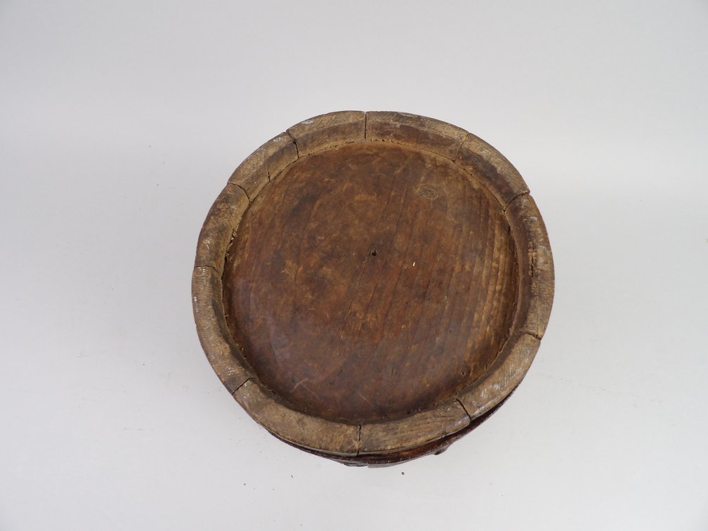 Wooden Firkin with Original Lid