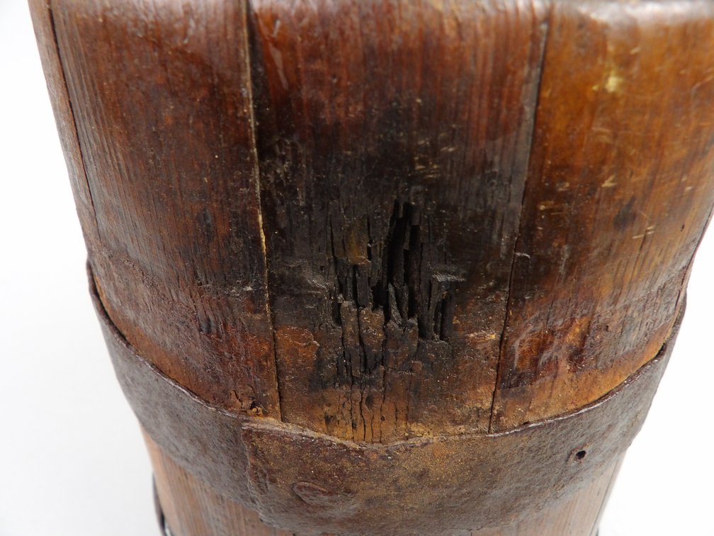 Wooden Firkin with Original Lid