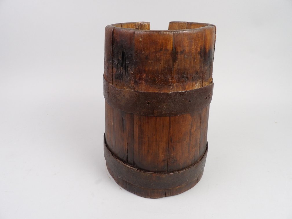 Wooden Firkin with Original Lid