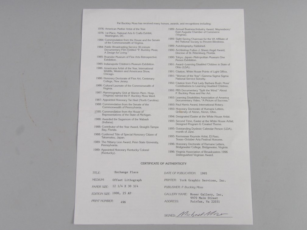 Donnalee Williams Signed Print - Exchanging Piece