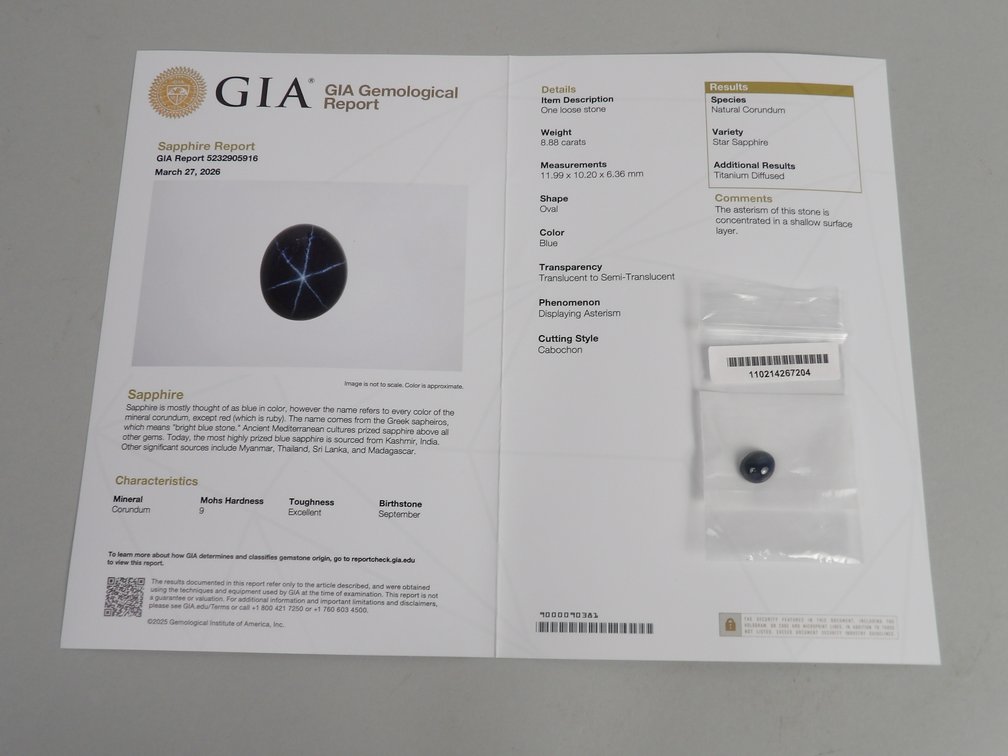 Natural Corundum Star Sapphire