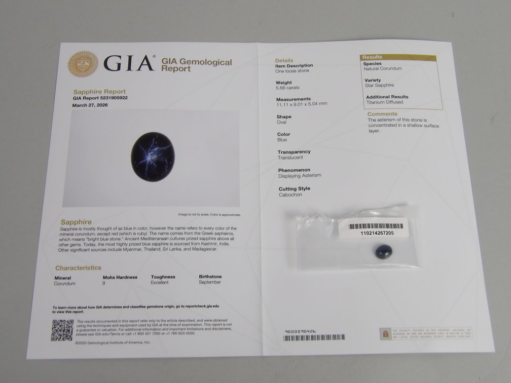 Natural Corundum Star Sapphire