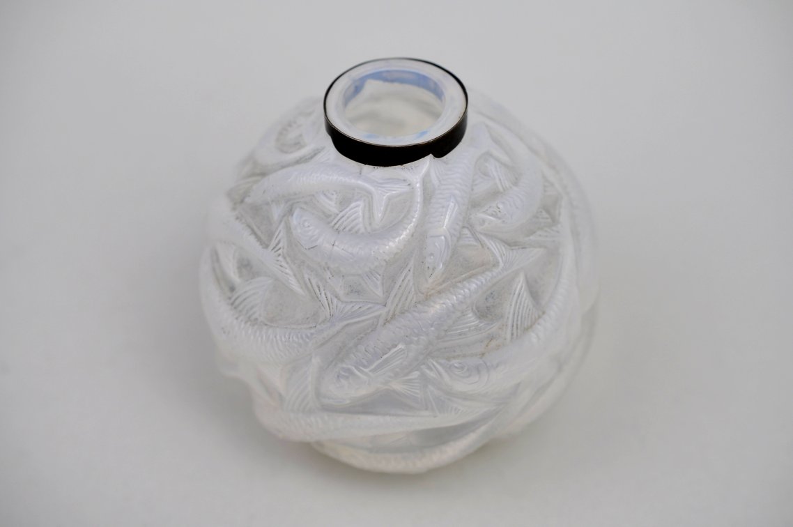 R. Lalique Signed Oleron Vase