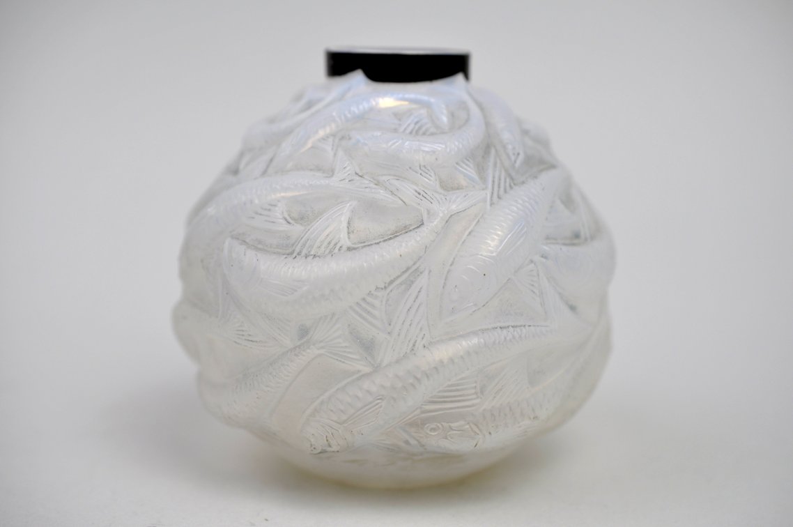 R. Lalique Signed Oleron Vase