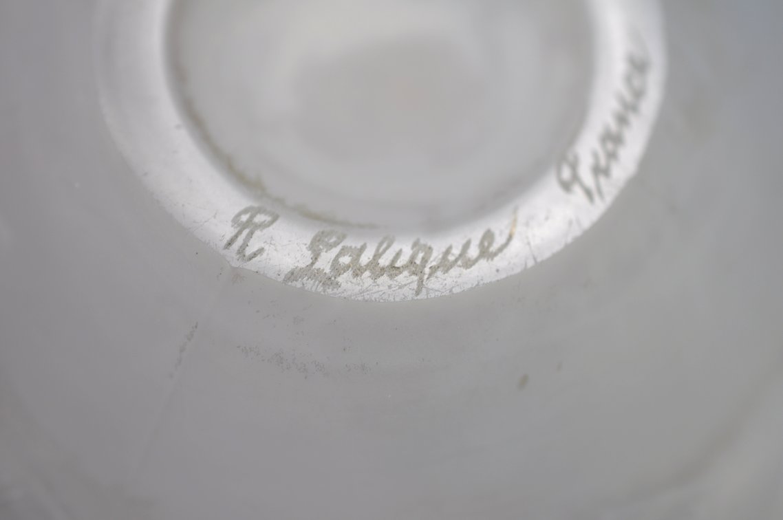 R. Lalique Signed Oleron Vase