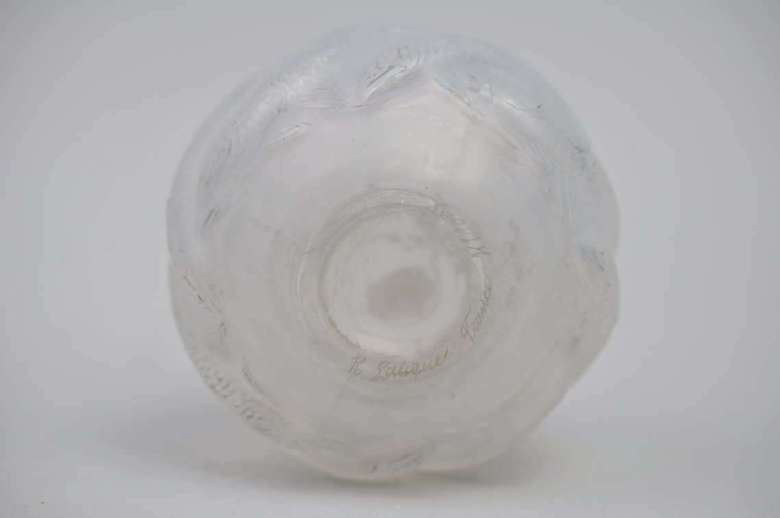 R. Lalique Signed Oleron Vase