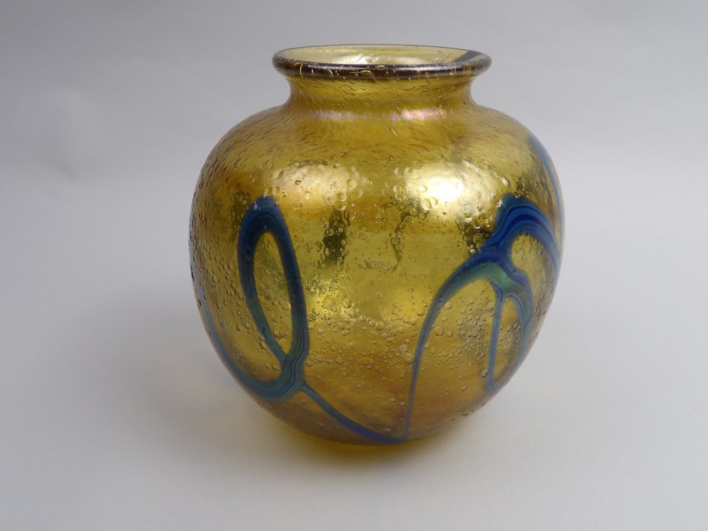 Early Charles Lotton 1972 Art Glass Vase