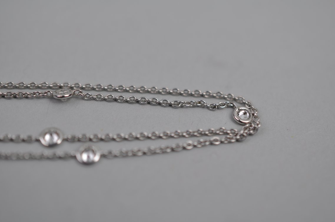 18k White Gold 1.02ct Diamond Necklace