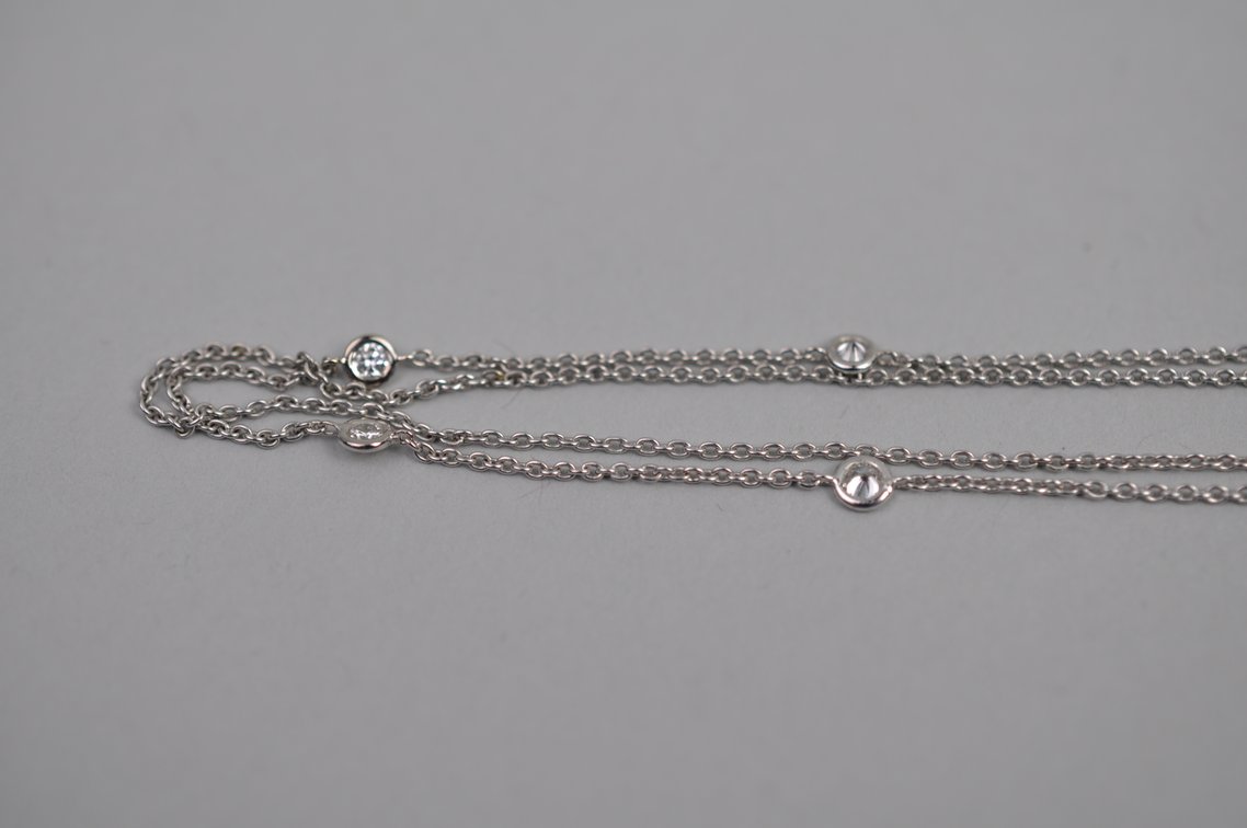18k White Gold 1.02ct Diamond Necklace