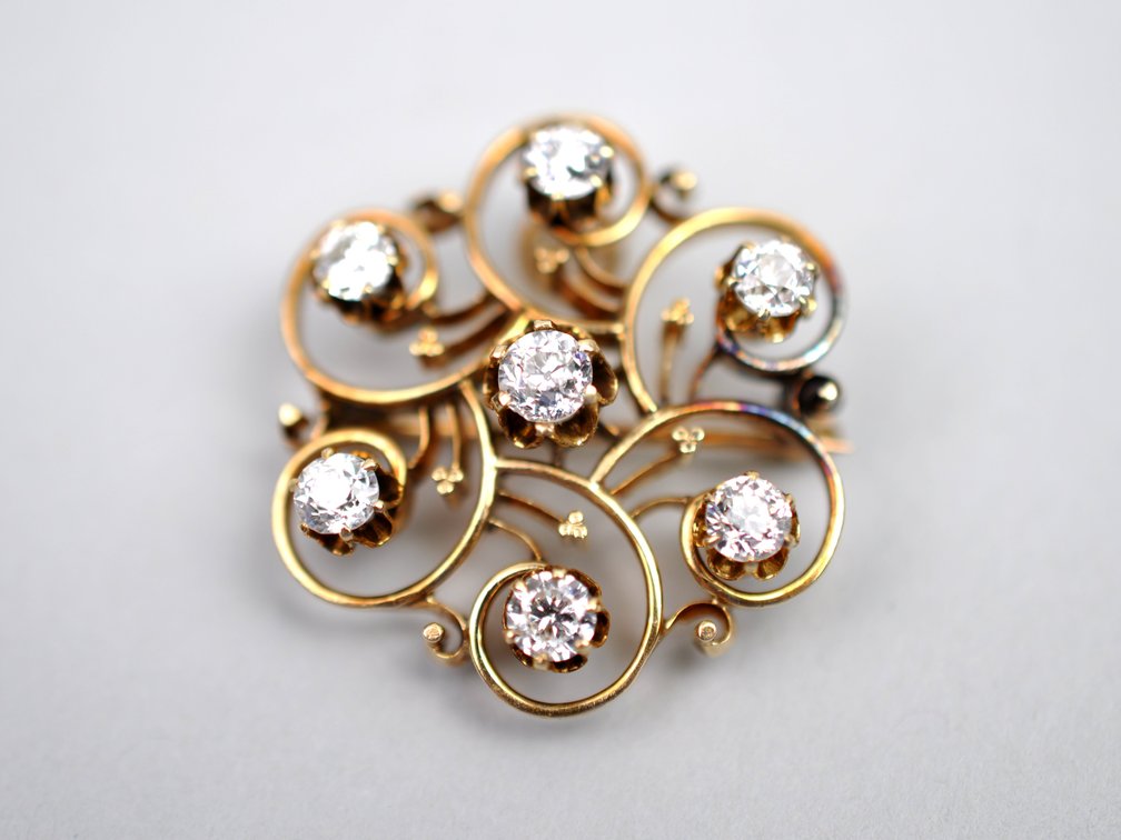 Diamond and Gold Pin/Pendant