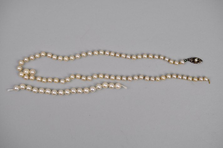 Sterling Cultured Pearl Necklace