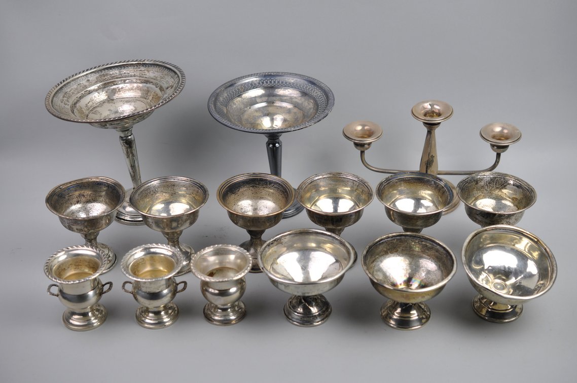 Collection of Weighted Silver Pieces