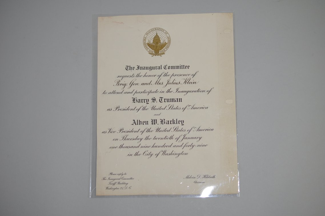 U.S. Presidential Inauguration Collection, 1949–2001